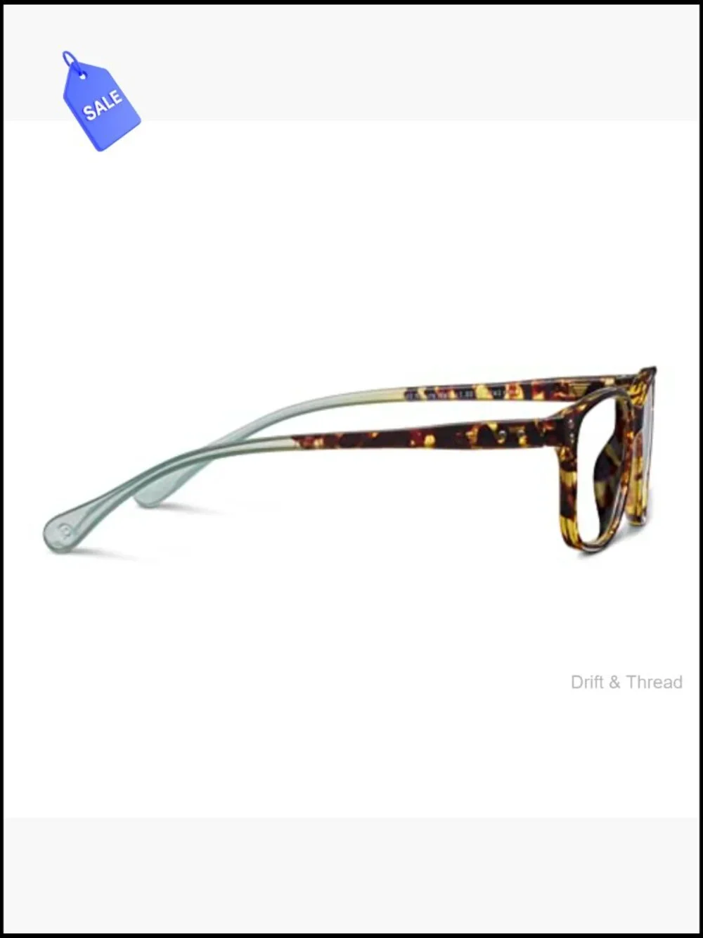 Reading Glasses Square Frame Spring Hinge Lightweight UV Protection